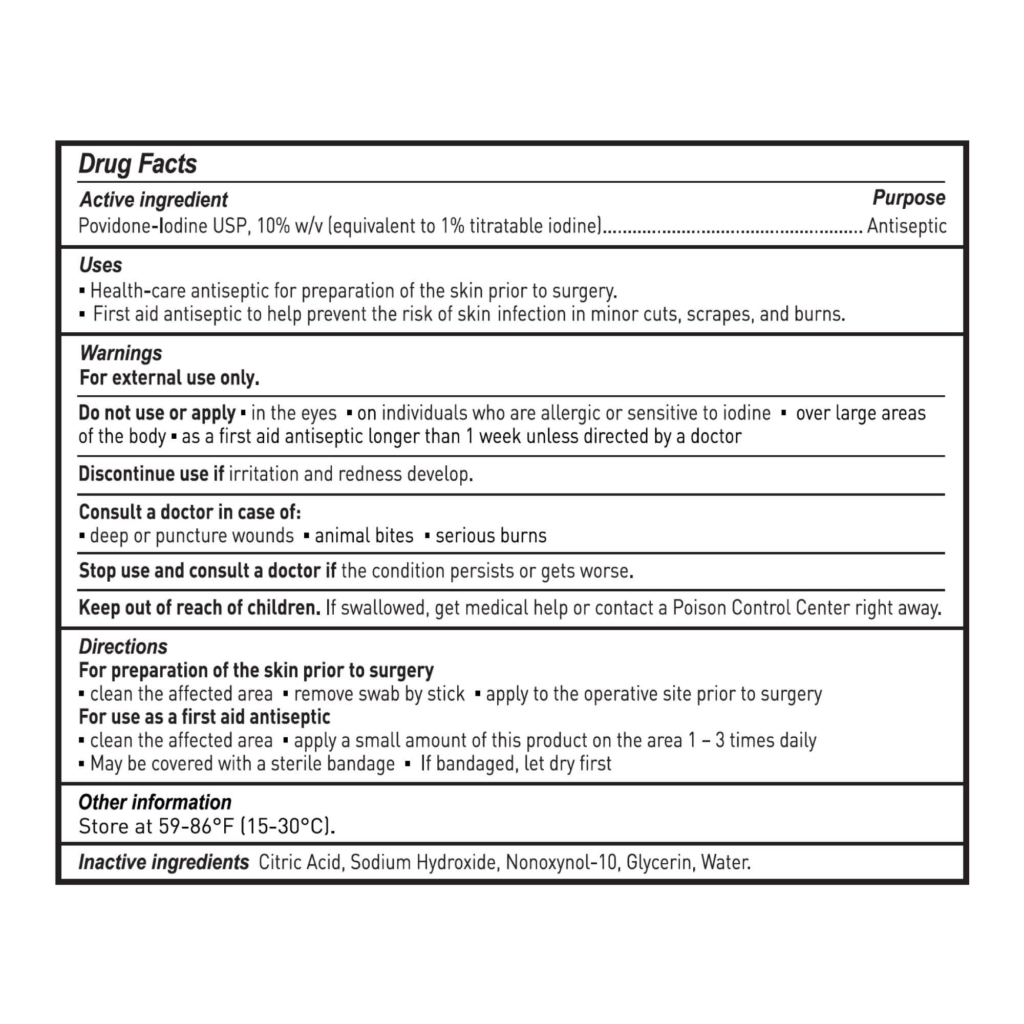 McKesson Povidone-Iodine Impregnated Swabstick, 3 per Pack - Image 7