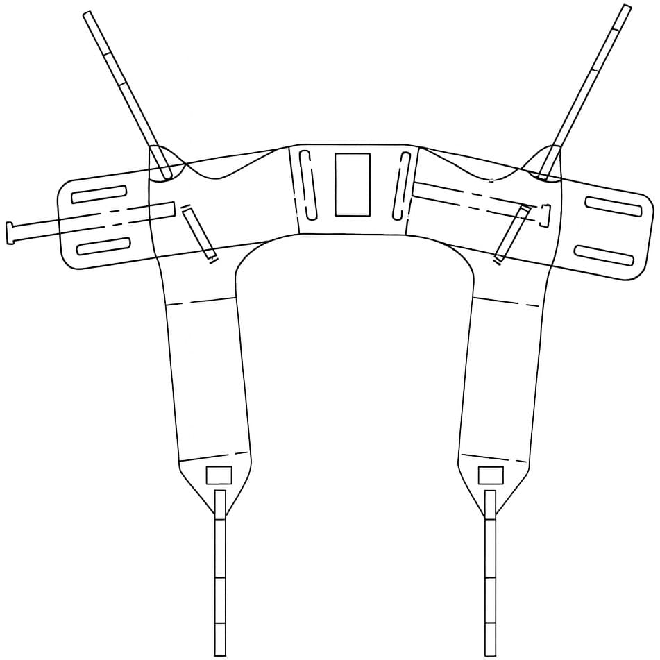 Handicare Dual Access Poly Sling without Side Retention Straps - Junior - Image 1