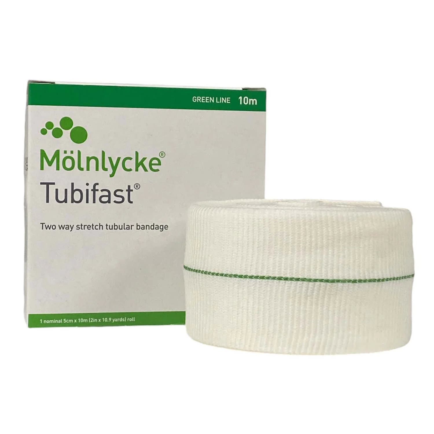 Tubifast 2-Way Stretch Tubular Bandage Green, 2 Inch x 11 Yard, Small-Medium - Each - Image 1