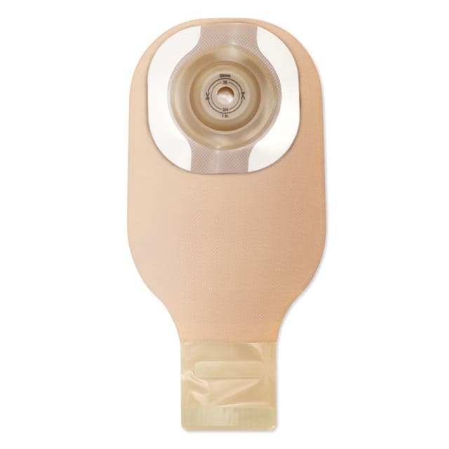 Premier 1-Piece Drainable Ostomy Pouch with Convex CeraPlus Barrier, Up to 1-1/2 Inch - Box of 5 - Image 1