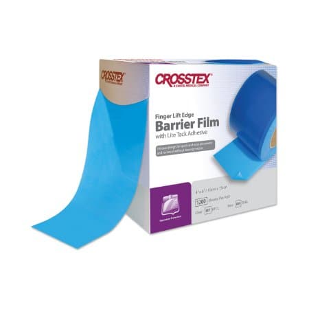 Crosstex Barrier Film Blue, 4 x 6 Inch - Case of 9600 - Image 1
