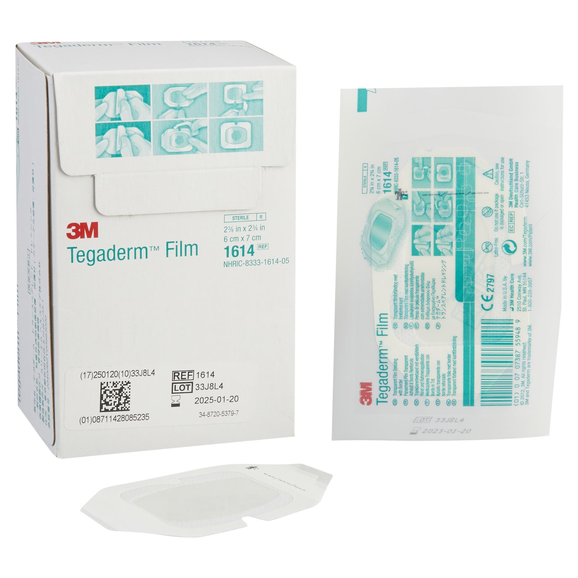 3M Tegaderm Transparent Adhesive Film Dressing with Border