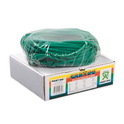 CanDo Latex Free Exercise Tubing, 100 Feet dispenser roll, Green, Medium - Image 1