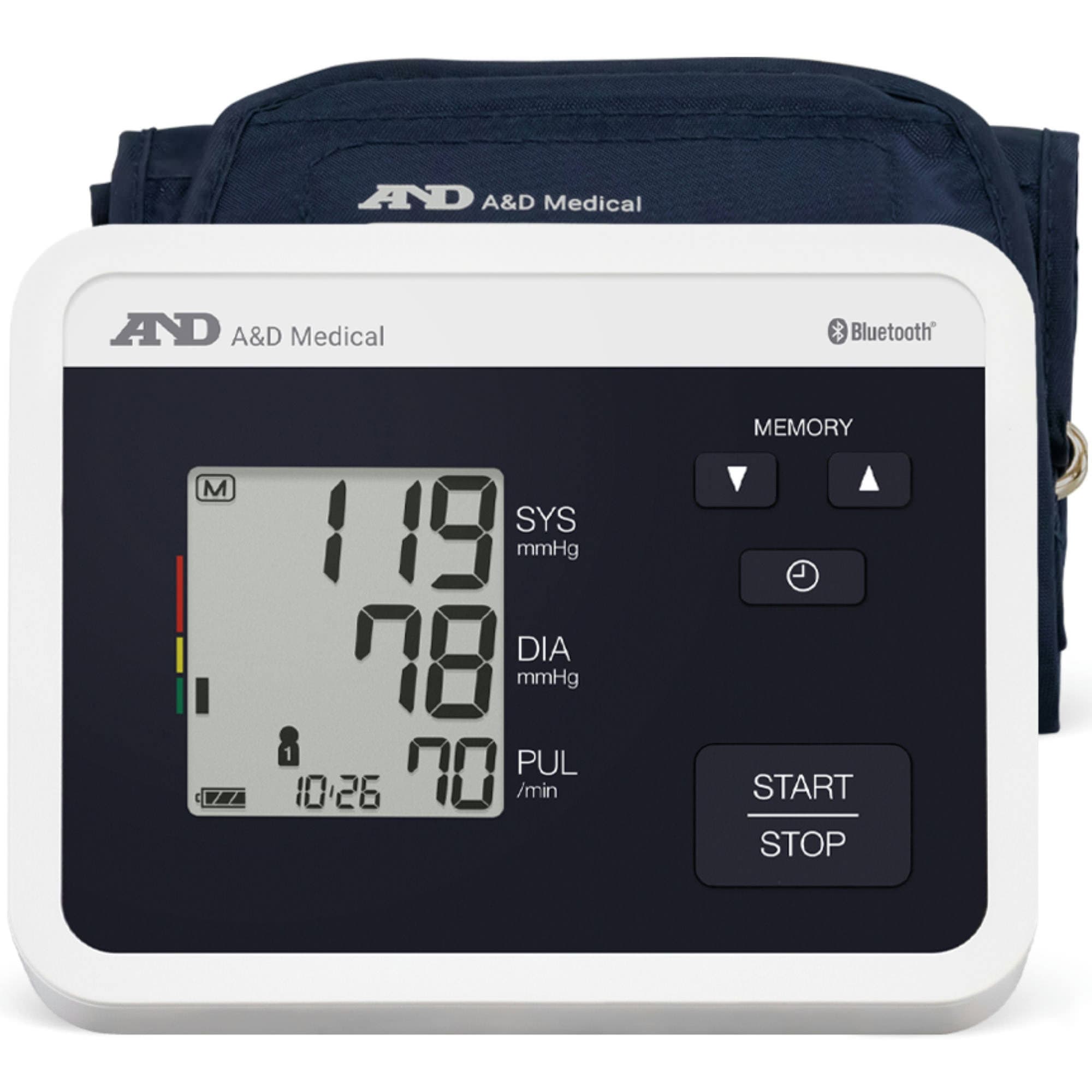 A&D Medical Upper Arm Automatic Blood Pressure Monitor with AD Adapter and AccuFit Plus Cuff