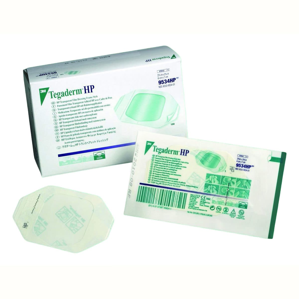 3M Tegaderm HP Transparent Film Dressing with Label, 4" x 4-3/4" - Case of 200 - Image 1