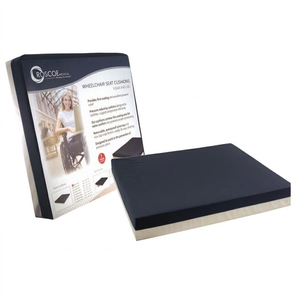 Roscoe Foam Wheelchair Cushion with Nylon Cover - Image 1