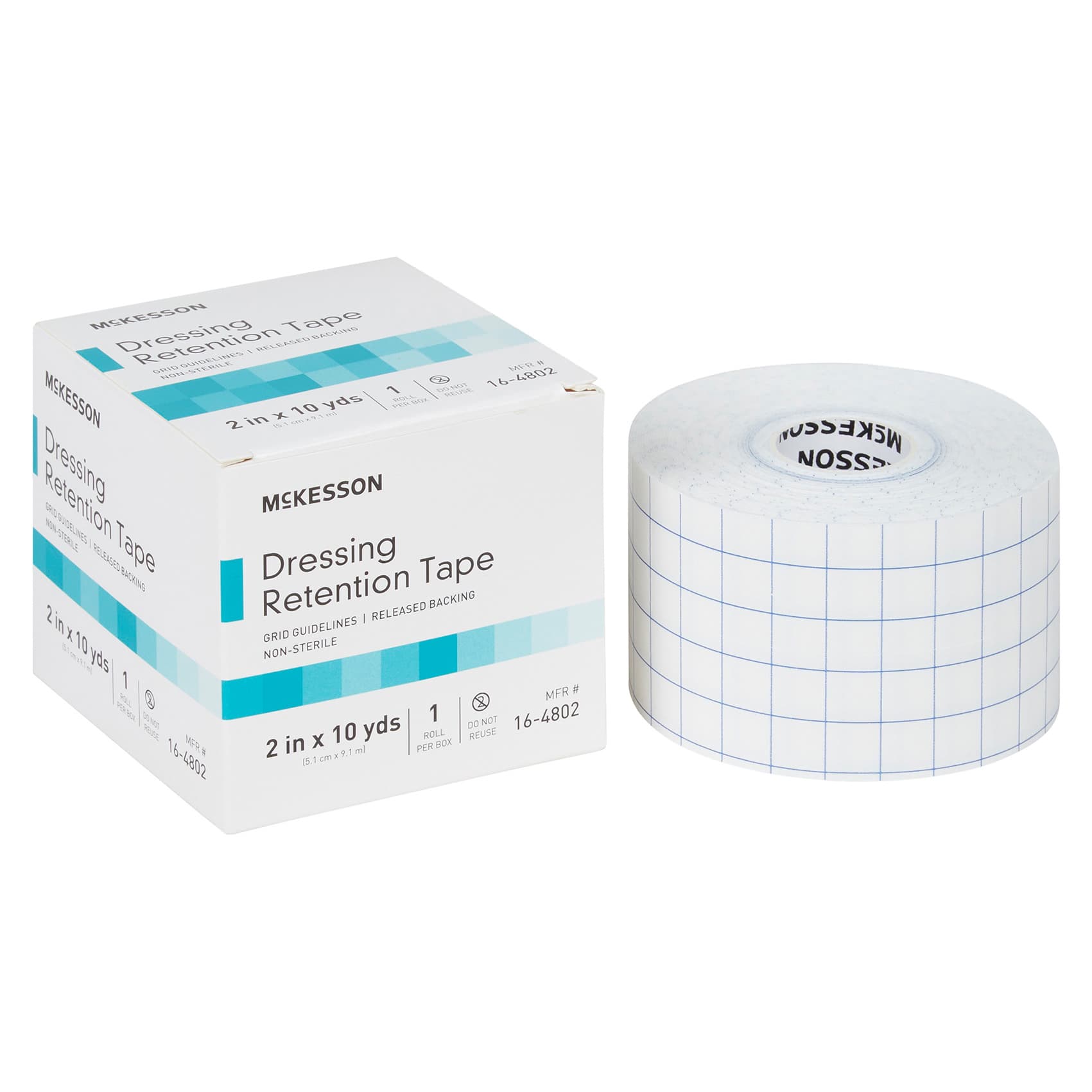 McKesson Dressing Retention Tape with Liner White NonSterile, 2 Inch x 10 Yard - Case of 24 - Image 1