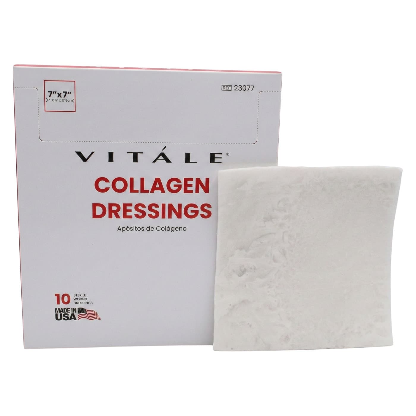 Cellera Vitale Ovine Collagen Dressings, 7 x 7 Inch - Case of 100 - Image 1