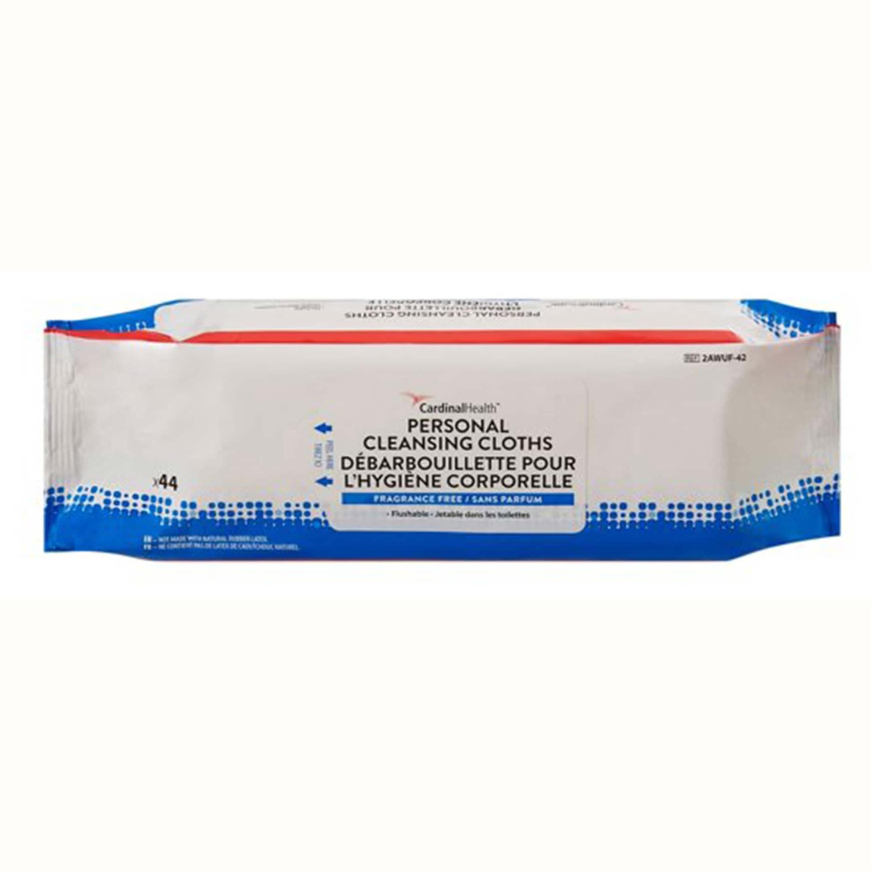 Cardinal Health Wings Flushable Rinse-Free Personal Wipe, 9 x 13 Inch - Case of 528 - Image 1