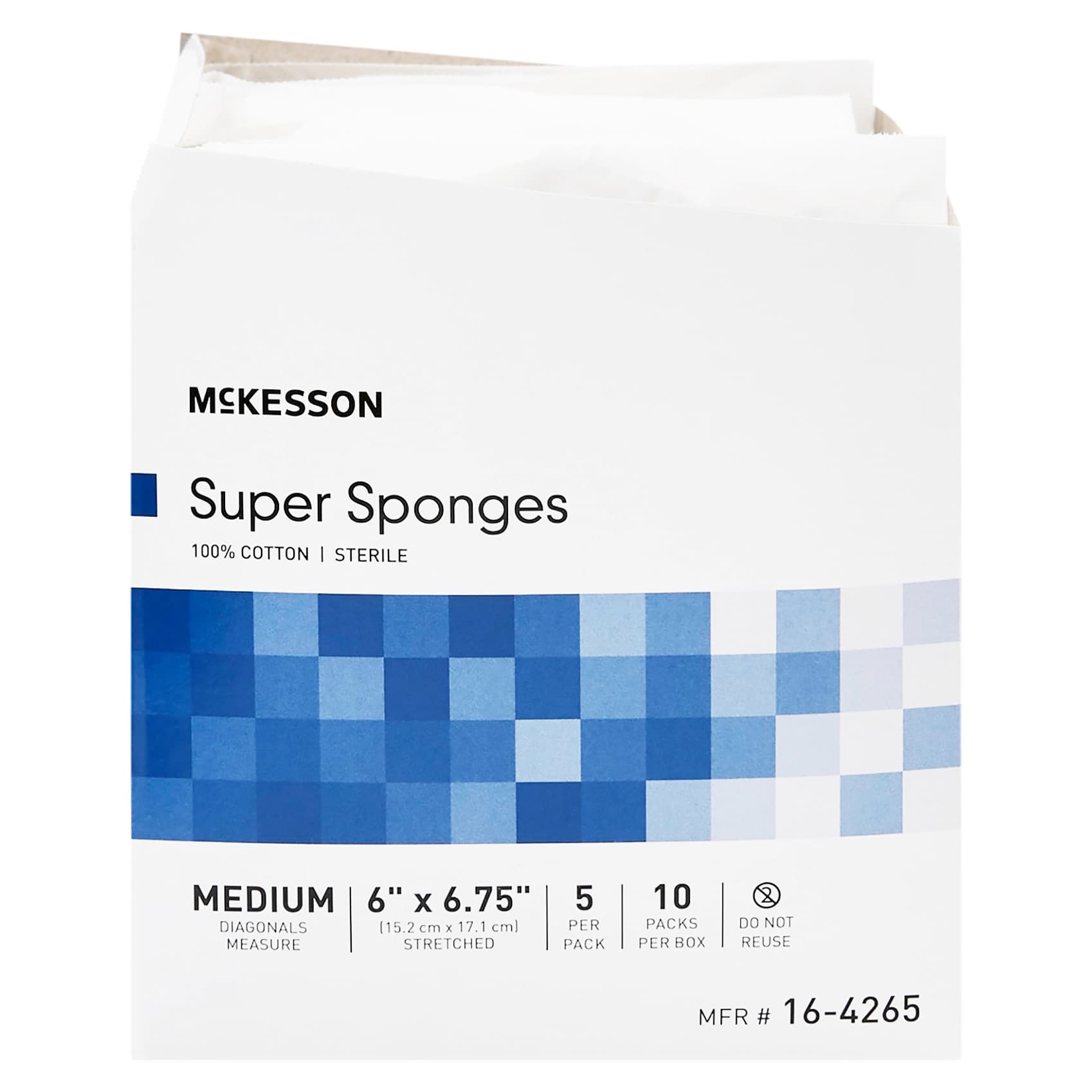 McKesson Cotton Super Sponges Fluff Dressing - Image 2