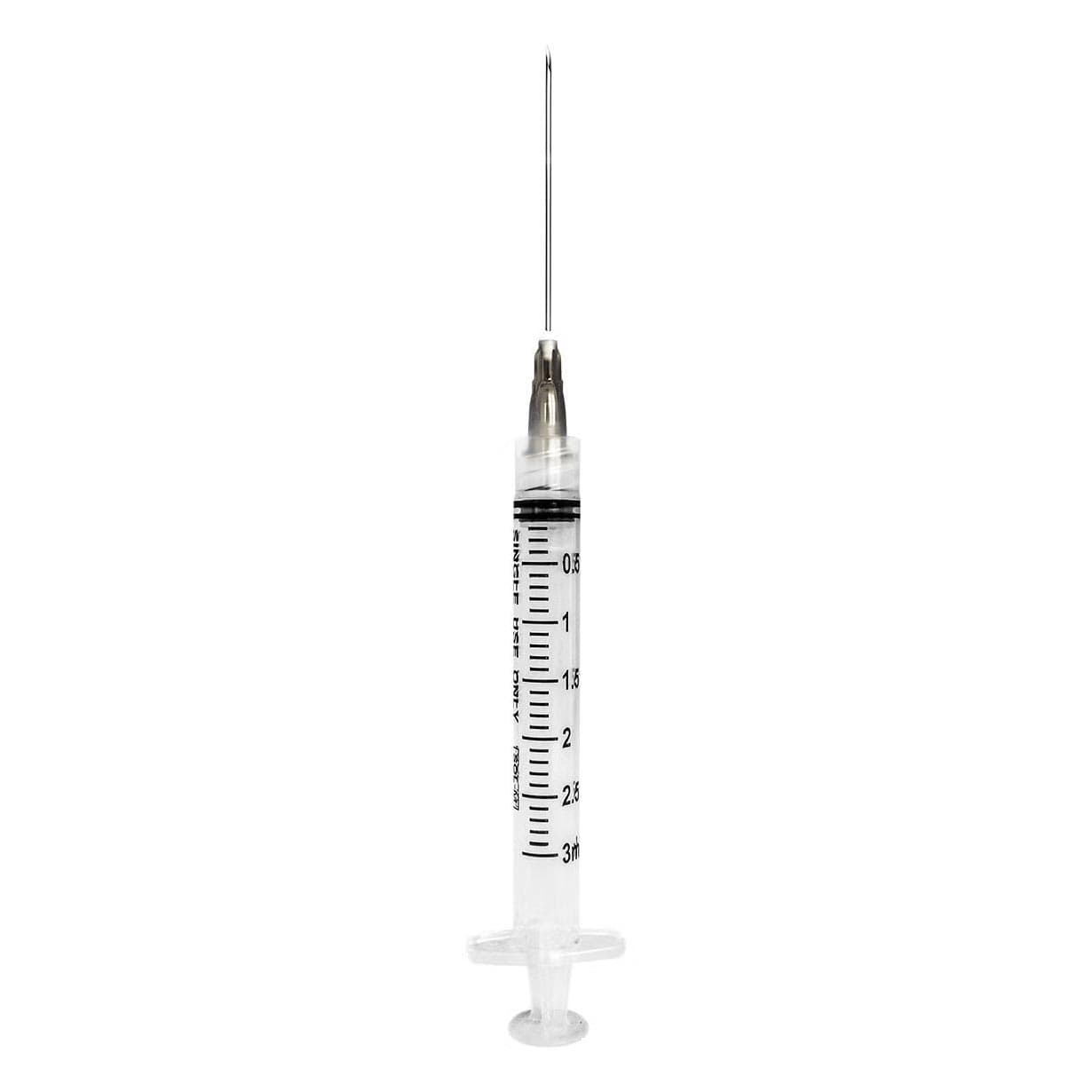 SOL-M Standard Hypodermic Syringe with Detachable Needle, 1-1/2 Inch - Case of 800 - Image 1