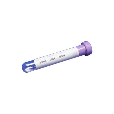 Monoject Venous Blood Collection Tube K3 EDTA, Lavender, 13 x 75 mm, 5 mL - Package of 100 - Image 1