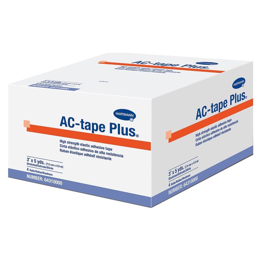 AC-tape Plus Athletic Tape, Tan, NonSterile, 3 Inch x 5 Yard - Case of 48 - Image 1
