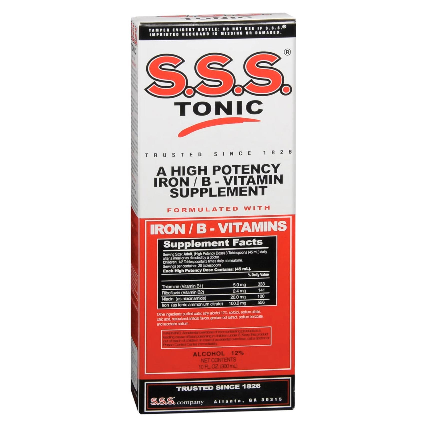 S.S.S. Tonic Mineral Supplement Unflavored Liquid, 10 oz - Image 1