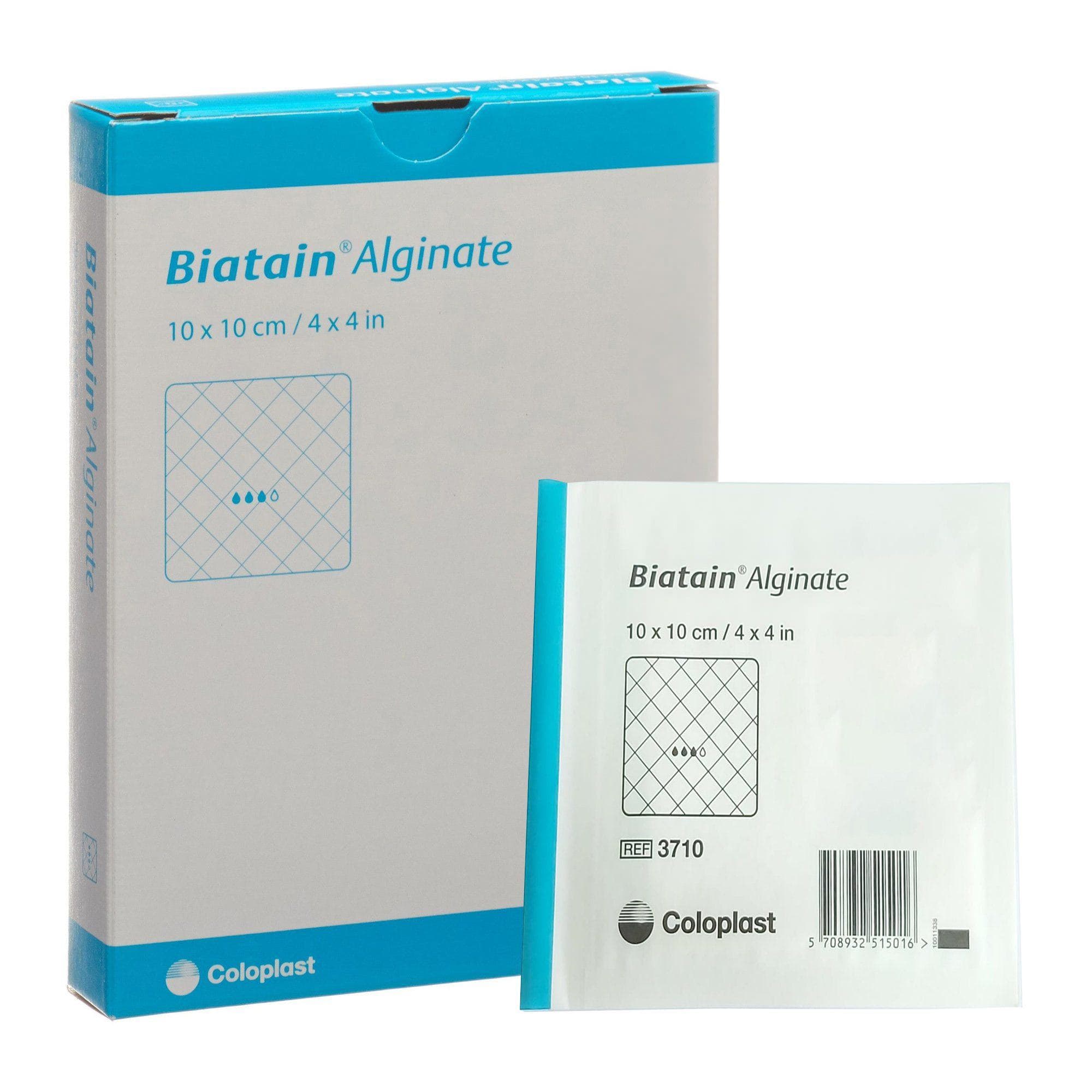 Biatain Soft Alginate Dressing, Sterile, 4" x 4" - Box of 10 - Image 1