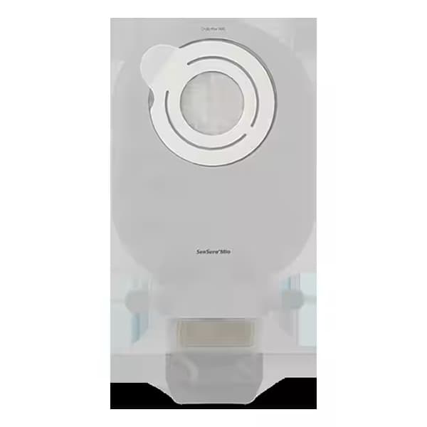 SenSura Mio Flex Maxi Drainable Pouch Without Filter, Transparent, Yellow Code - Box of 10 - Image 1