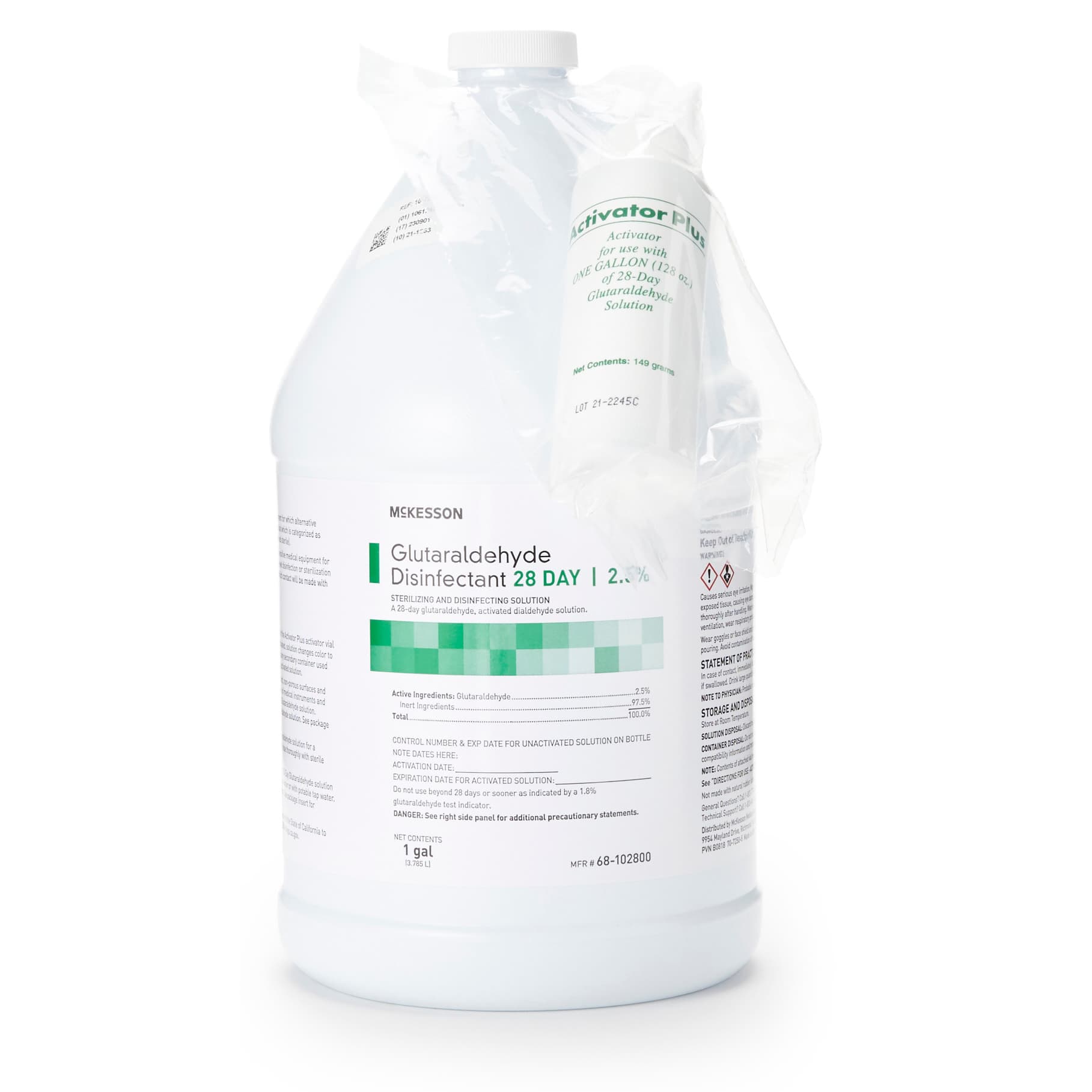 McKesson 28-Day 2.5% Glutaraldehyde Sterilizing and Disinfectant Solution - 1 Gallon - Image 1
