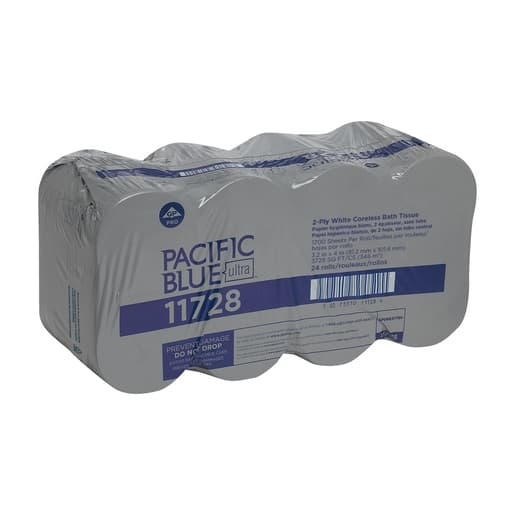 Pacific Blue Ultra 2 Ply Coreless Jumbo Roll Toilet Tissue - Case of 24 - Image 3