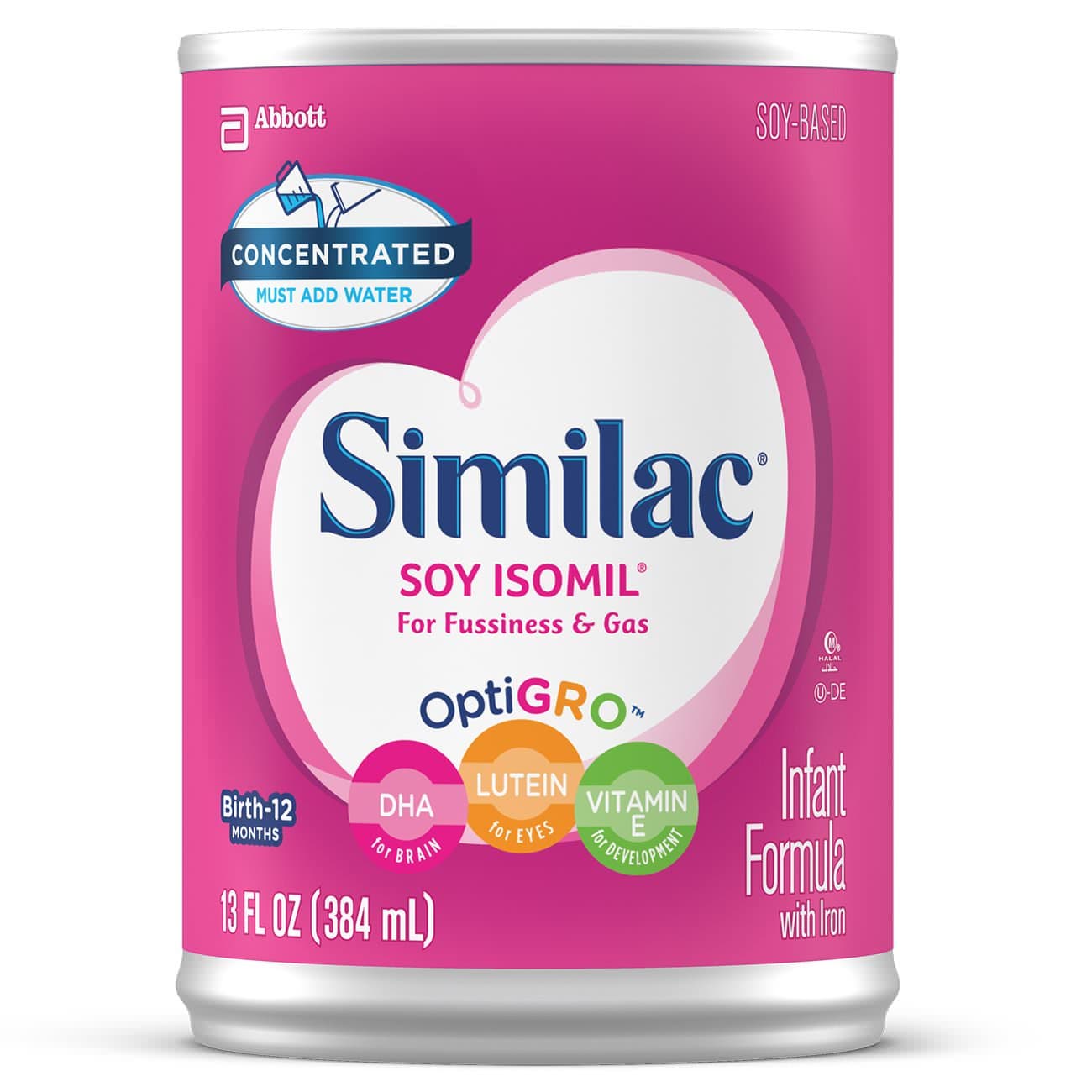 Similac Soy Isomil Infant Formula with OPTIGRO, 13 oz - Case of 12 - Image 1