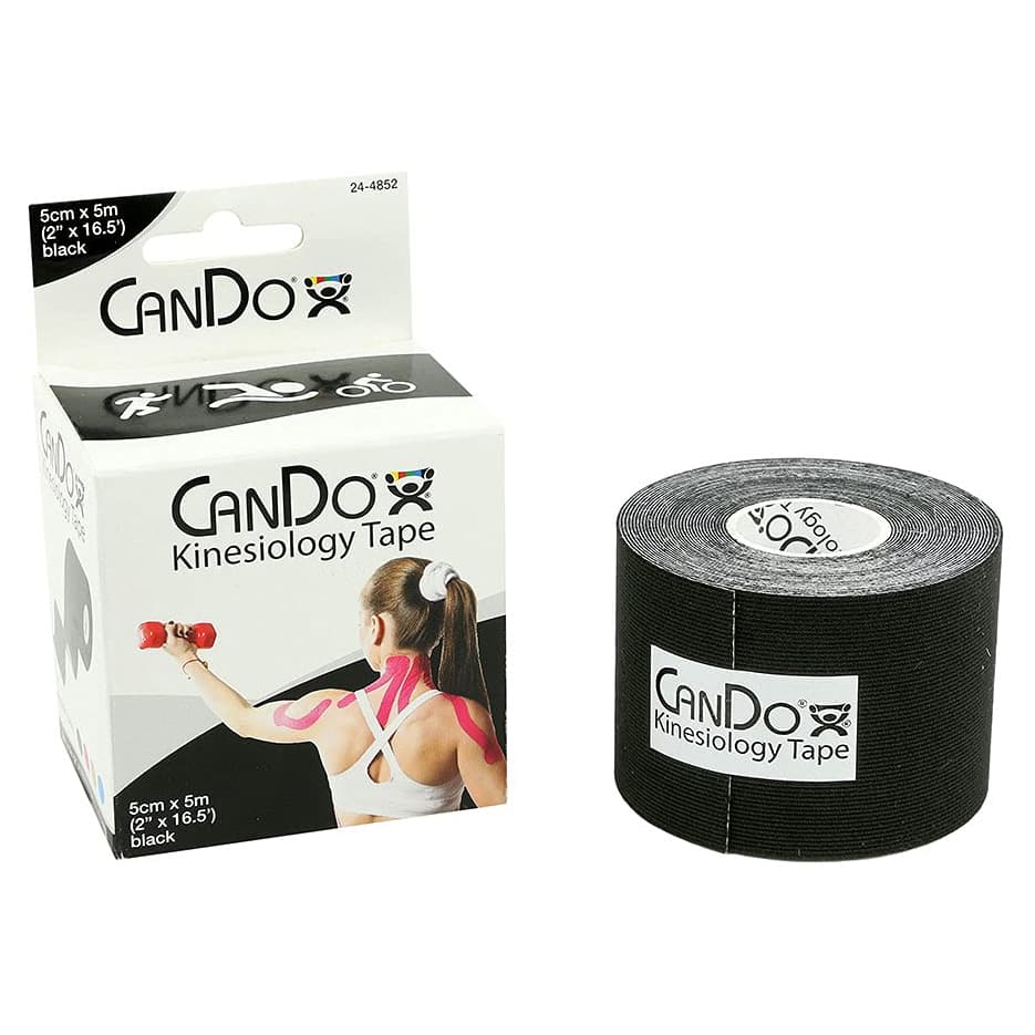 CanDo Kinesiology Tape, 2 Inch x 16.5 feet, Black - Case of 10 - Image 1