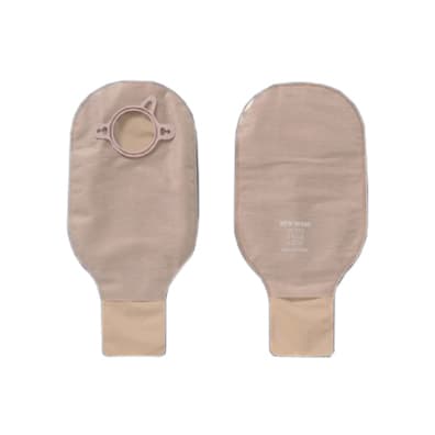 New Image 2-Piece Drainable Ostomy Pouch with Clamp Closure, Beige, 2-3/4 Inch - Box of 10 - Image 1