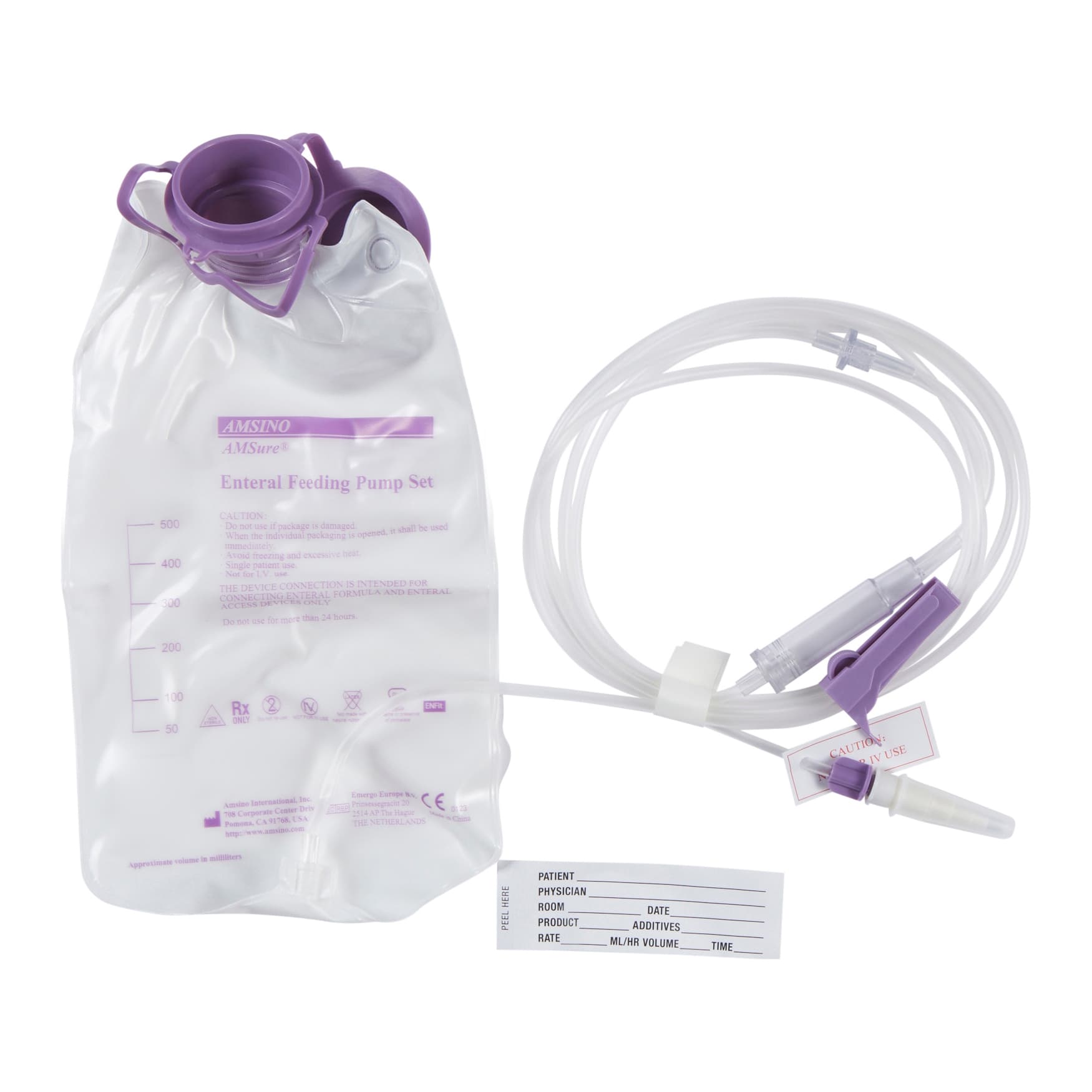 ALCOR AMSure ENFit Enteral Feeding Pump Bag Set