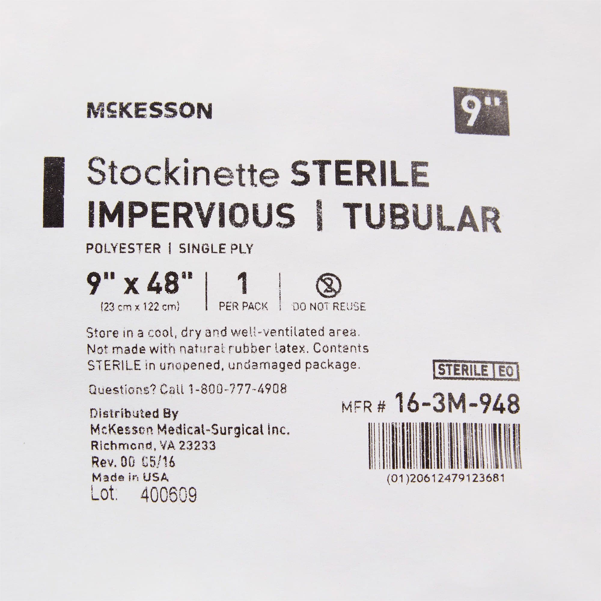 McKesson Surgical Stockinette, 9 W x 48 L Inch - Case of 12 - Image 1