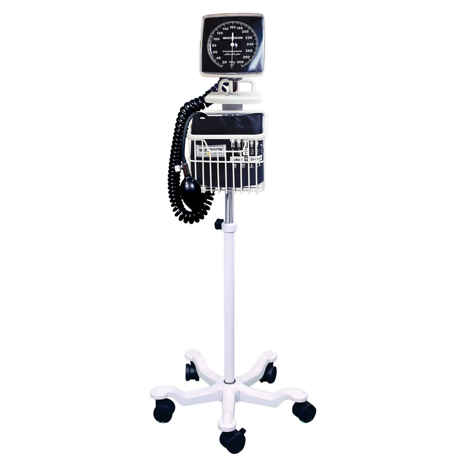 McKesson LUMEON Aneroid Sphygmomanometer Unit Latex Free Bladder Black Nylon Cuff - Image 1