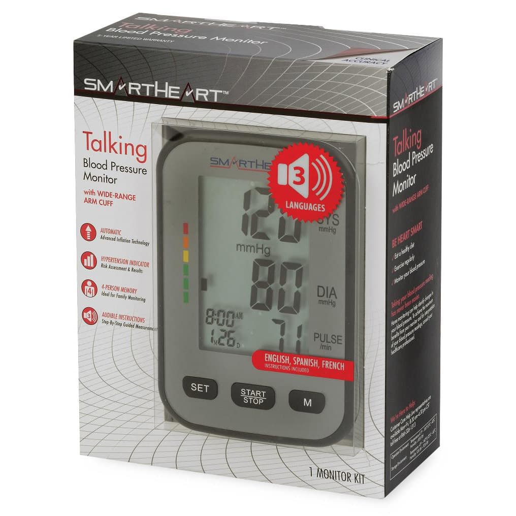 SmartHeart Premium Talking Automatic Digital Blood Pressure Monitor - Case of 12 - Image 3