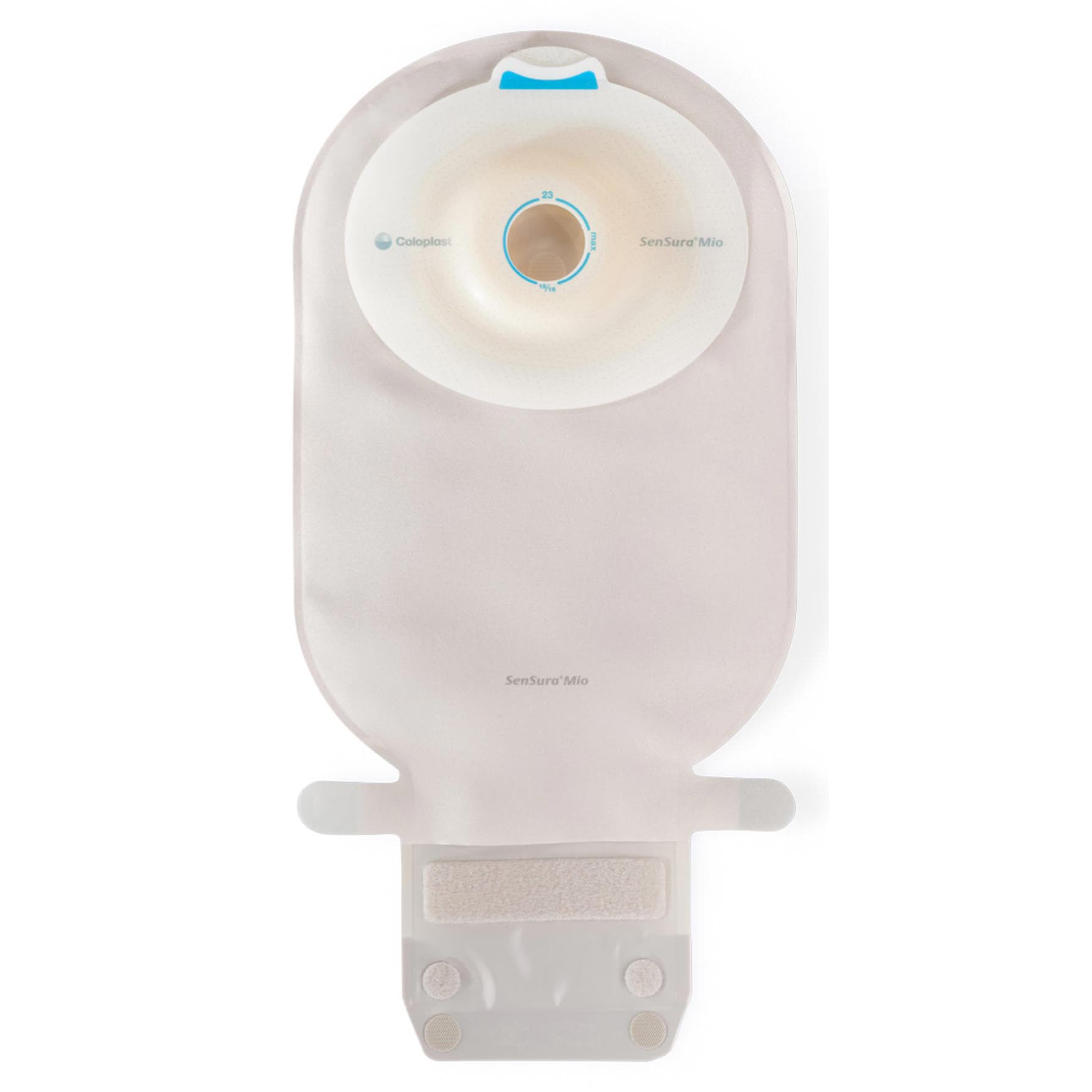 SenSura Mio Convex Light MAXI Drainable Pouch, Transparent, 1-1/8 Inch - Box of 10 - Image 1