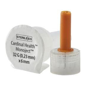 Monoject Standard Pen Needle 32G x 6mm, Brown - Box of 100 - Image 1