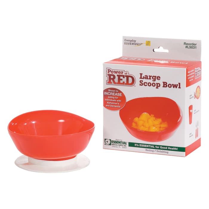 Essential Medical Supply Power of Red Adaptive Scoop Bowl - Each