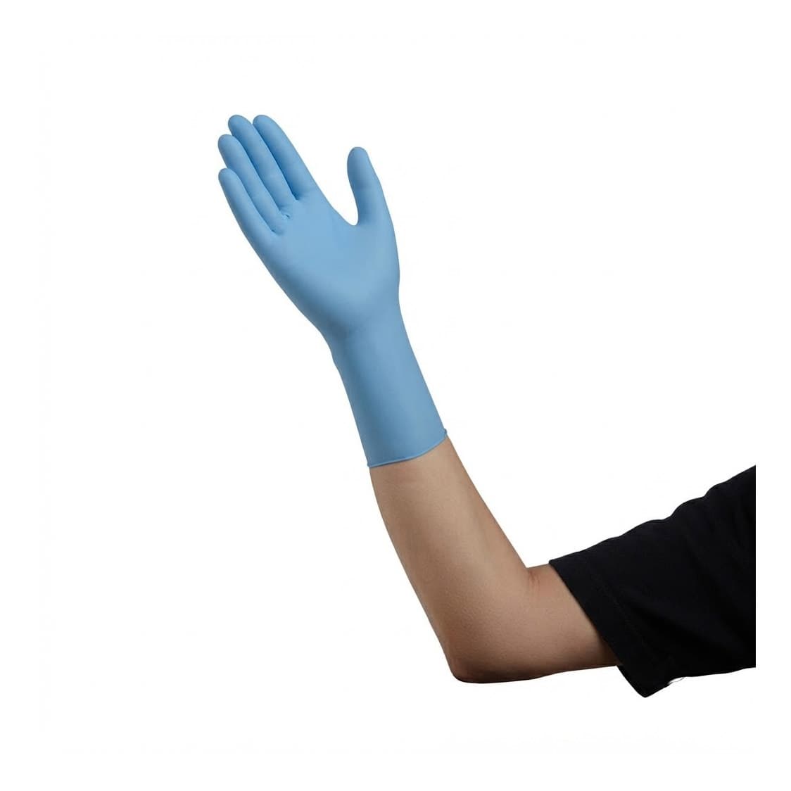 Esteem Extended Cuff Nitrile Powder-Free Exam Glove, Blue, X-Small - Box of 100 - Image 1