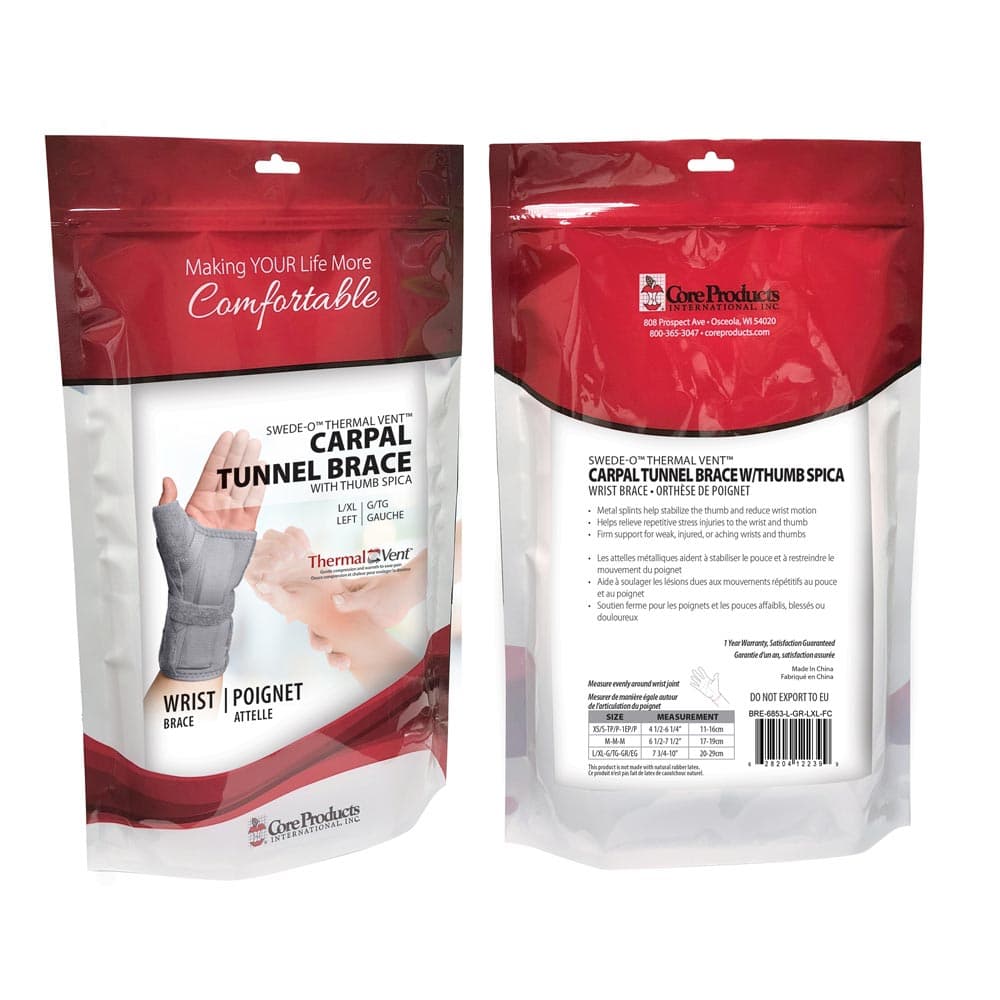 Swede-O Thermal Vent Carpal Tunnel Brace with Thumb Spica - Image 5