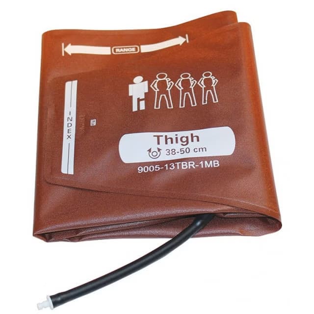 ADC Blood Pressure Cuff Adult Thigh, X-Large, Nylon Cuff, Orange - Image 1