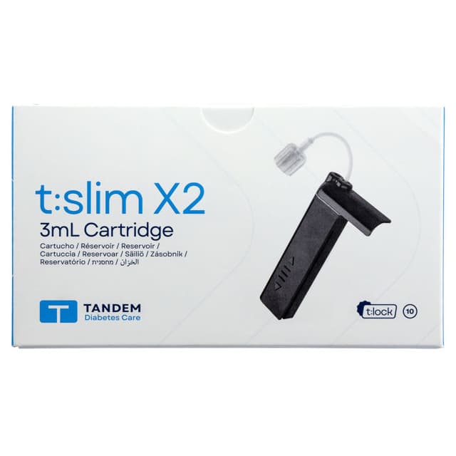 Tandem t:slim X2 Cartridge, t:lock Connector, 3 ml - Box of 10