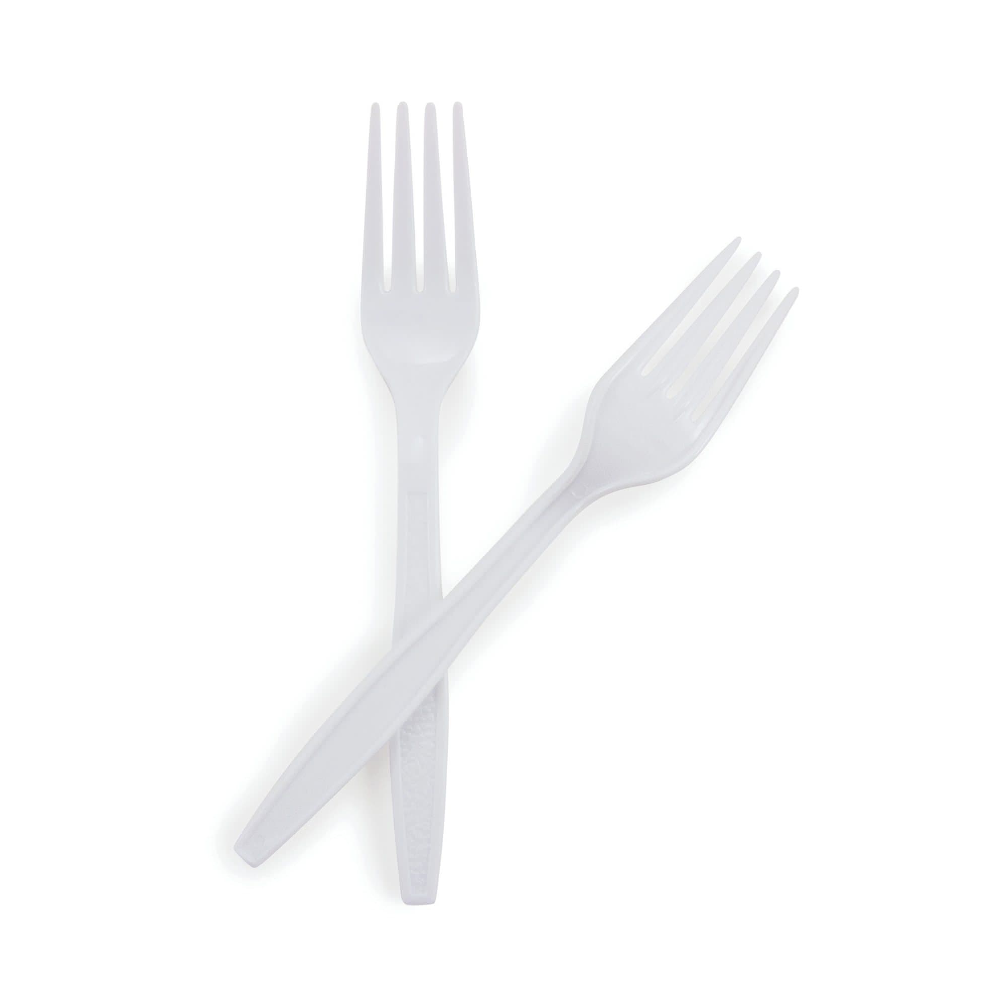 McKesson Fork White 5-3/4 Inch Length Disposable, Heavy Weight - Case of 1000 - Image 1