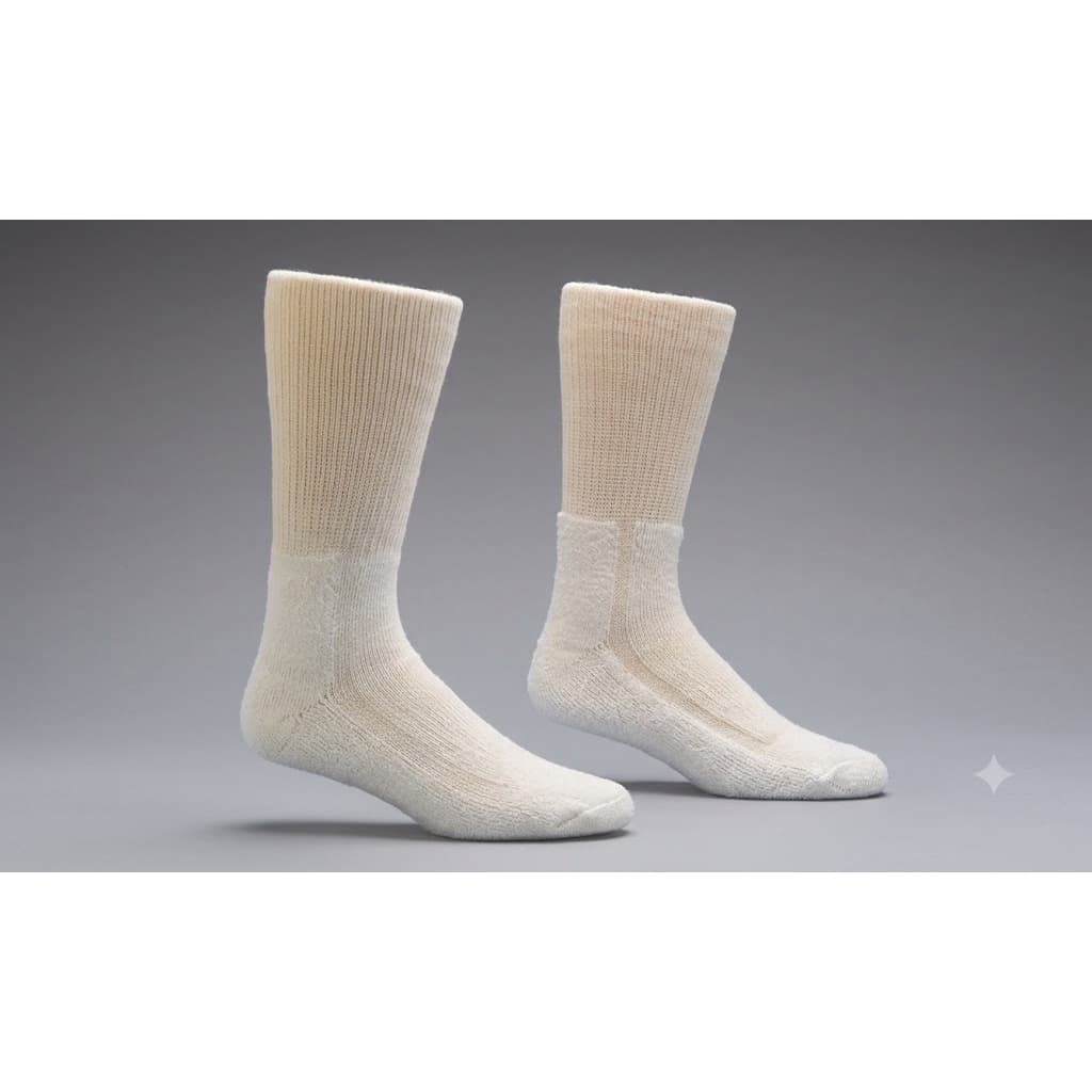 Salk HealthDri Foot-Friendly Diabetic Acrylic Socks, White, Size 10-13