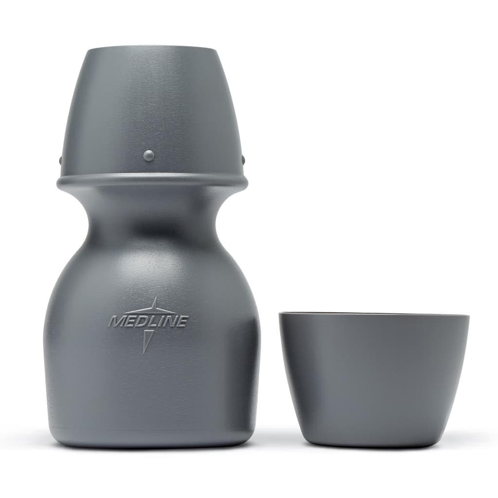 Medline Carafe with Cup Cover, Graphite, 32 oz - Case of 20 - Image 1