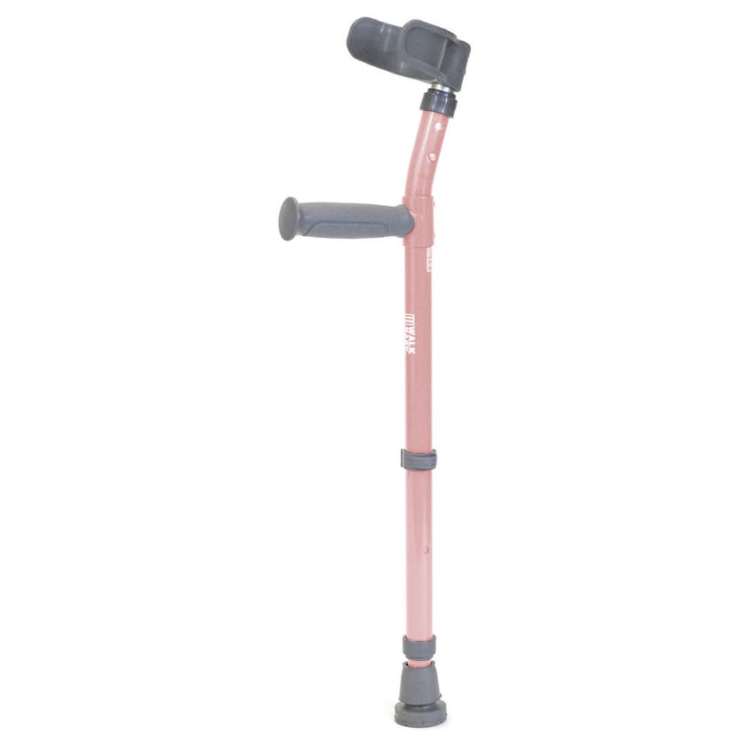 Walk Easy pediatric forearm crutches with half cuff (Pair) - Pastel pink - Image 1