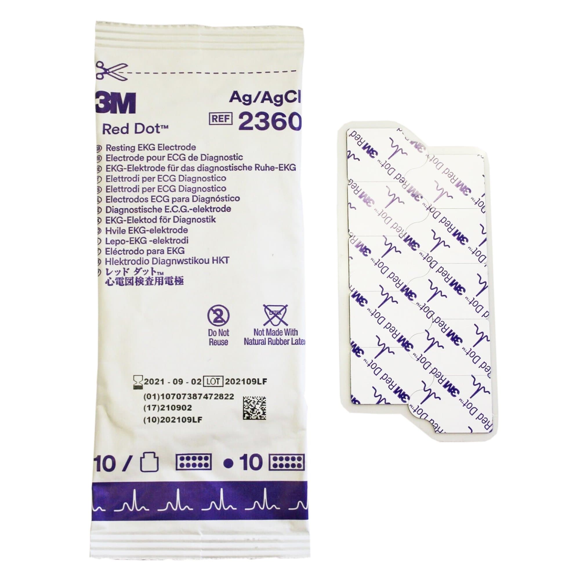3M Red Dot ECG Resting Electrode, Tab Connector