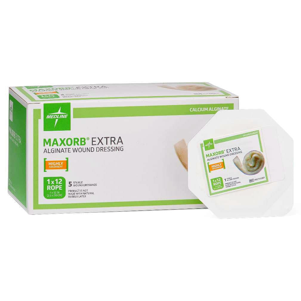 Maxorb Extra CMC-Alginate Wound Dressing, 1 x 12 Inch - Box of 5 - Image 2