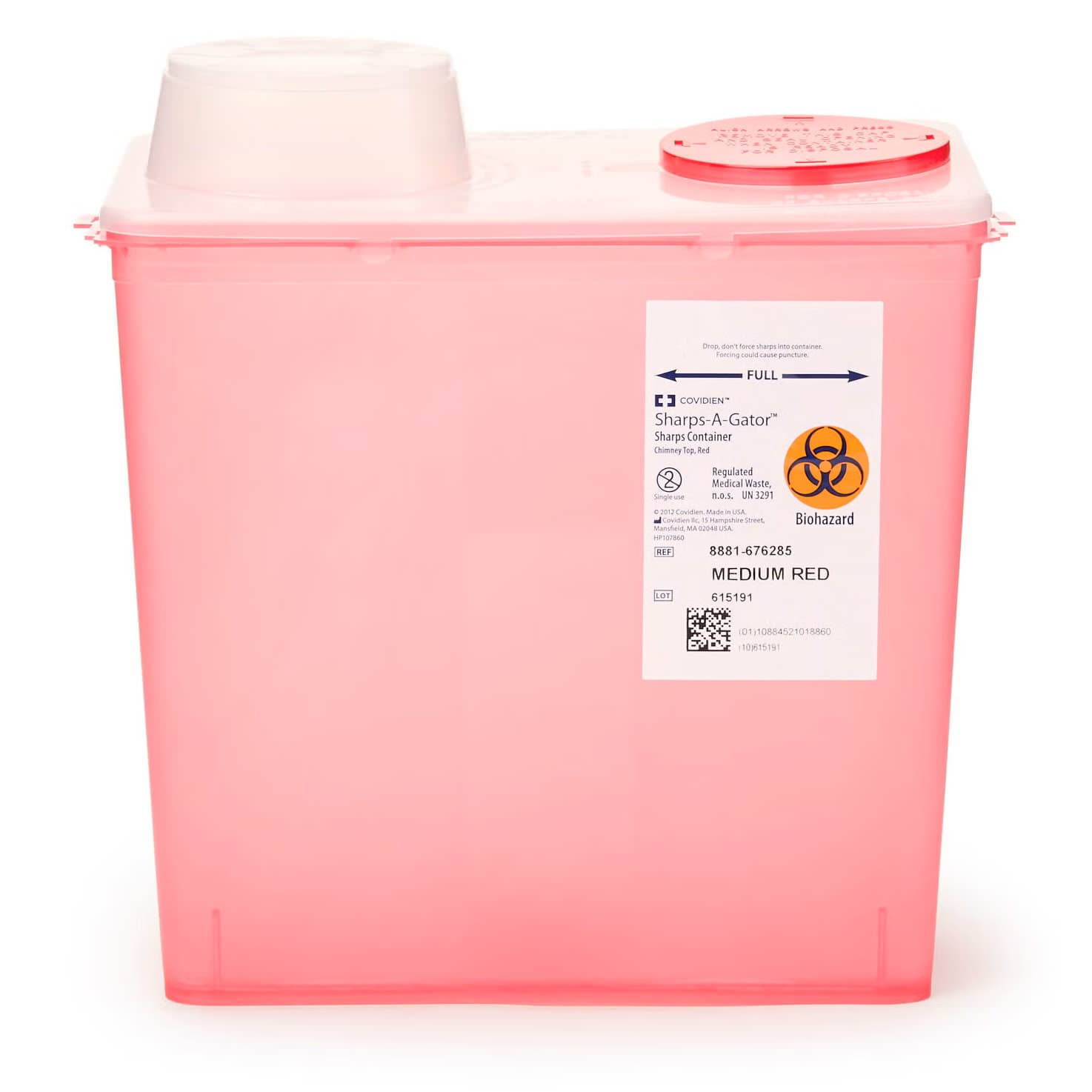 Monoject Multi- Purpose Sharps Container with Vertical Drop Lid, 8 Quart - Each - Image 1