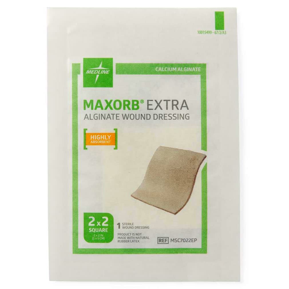 Maxorb Extra CMC-Alginate Wound Dressing, 2 x 2 Inch - Each - Image 1