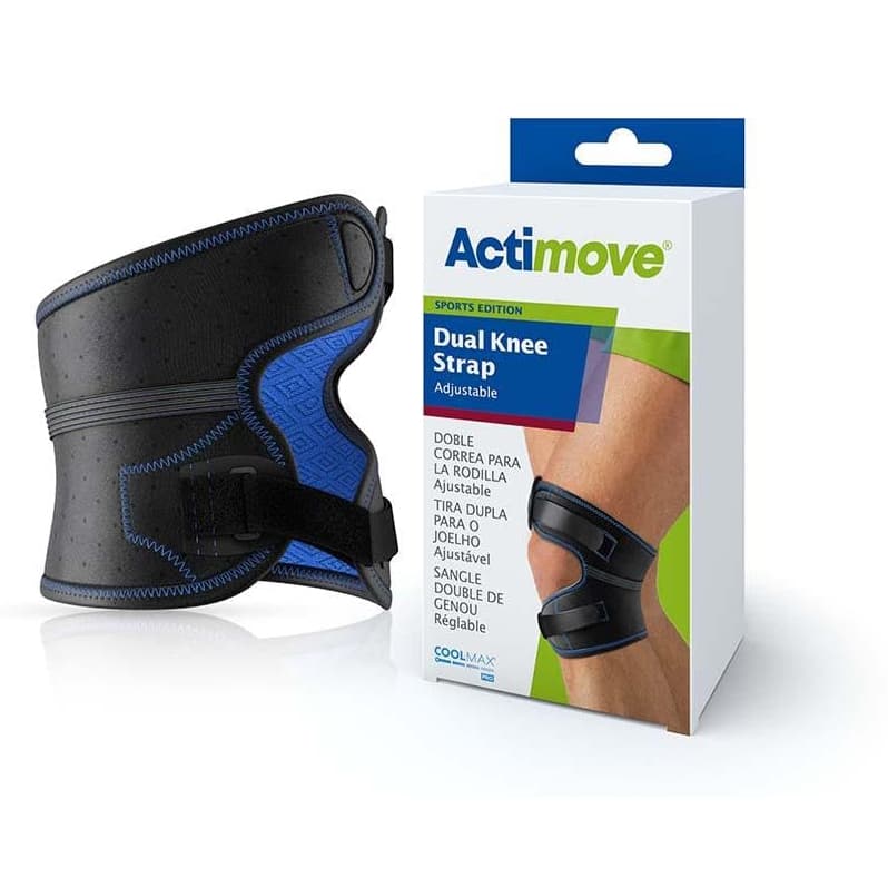 Actimove Dual Knee Strap Adjustable Extra Large Black - Image 1