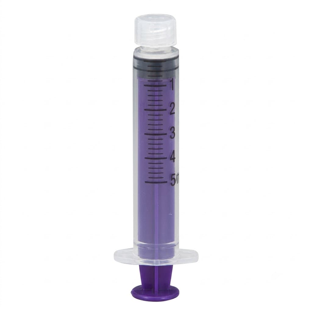 Avanos Enteral Low Dose Tip Syringe with ENFit Compatible Connector, 5mL - Box of 100 - Image 1