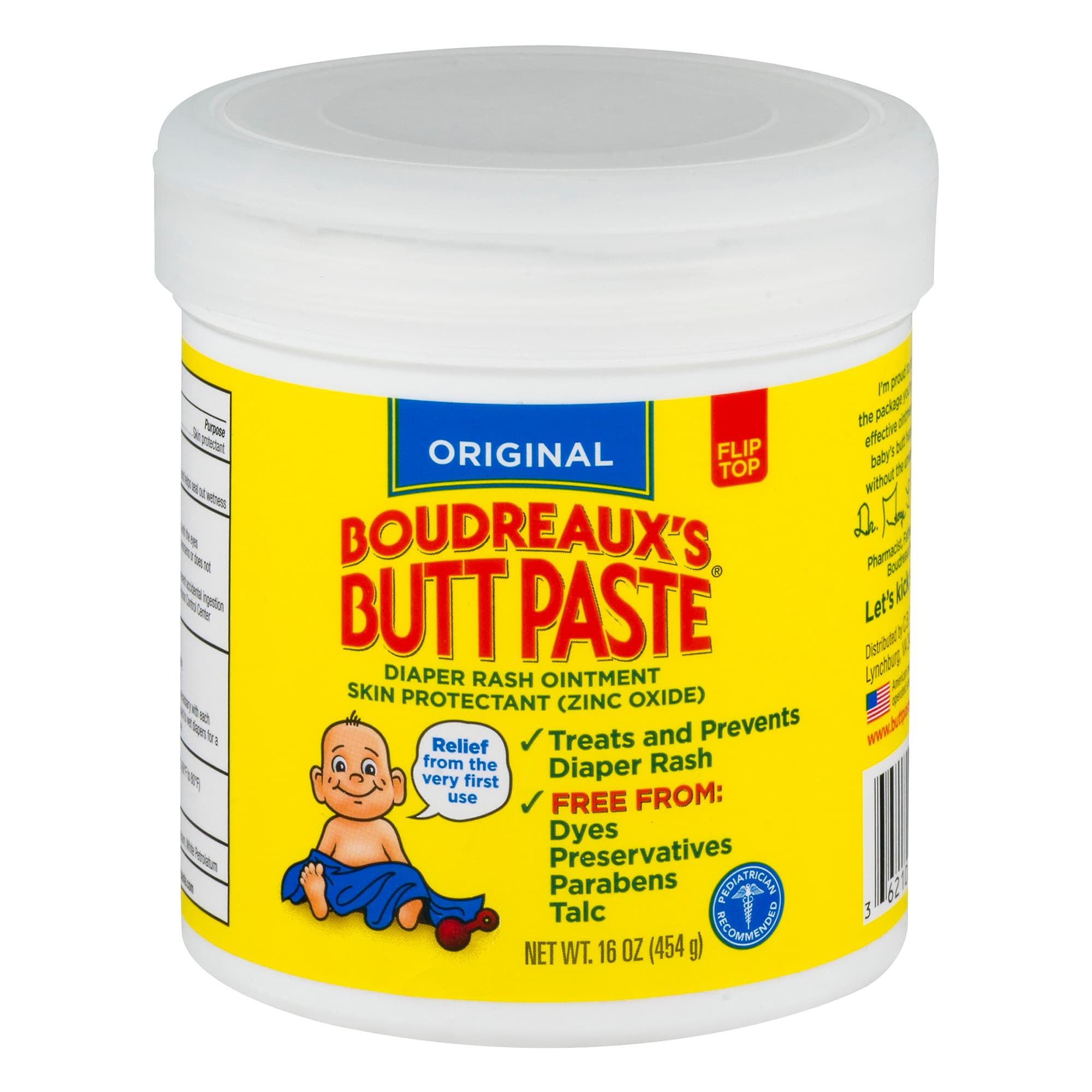 Boudreaux's Butt Paste Original Diaper Rash Ointment, 16 oz - Image 1