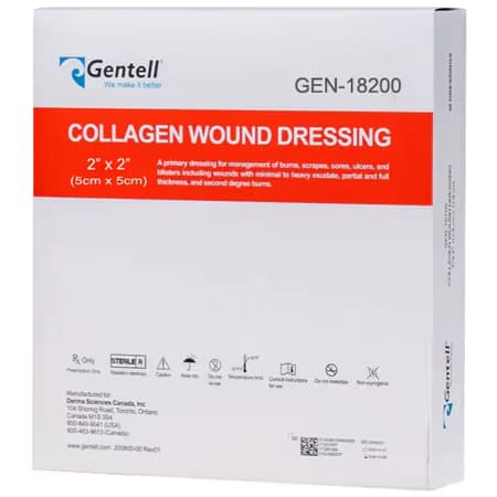 Gentell Collagen Wound Dressings, 2 x 2 Inch - Box of 30 - Image 1