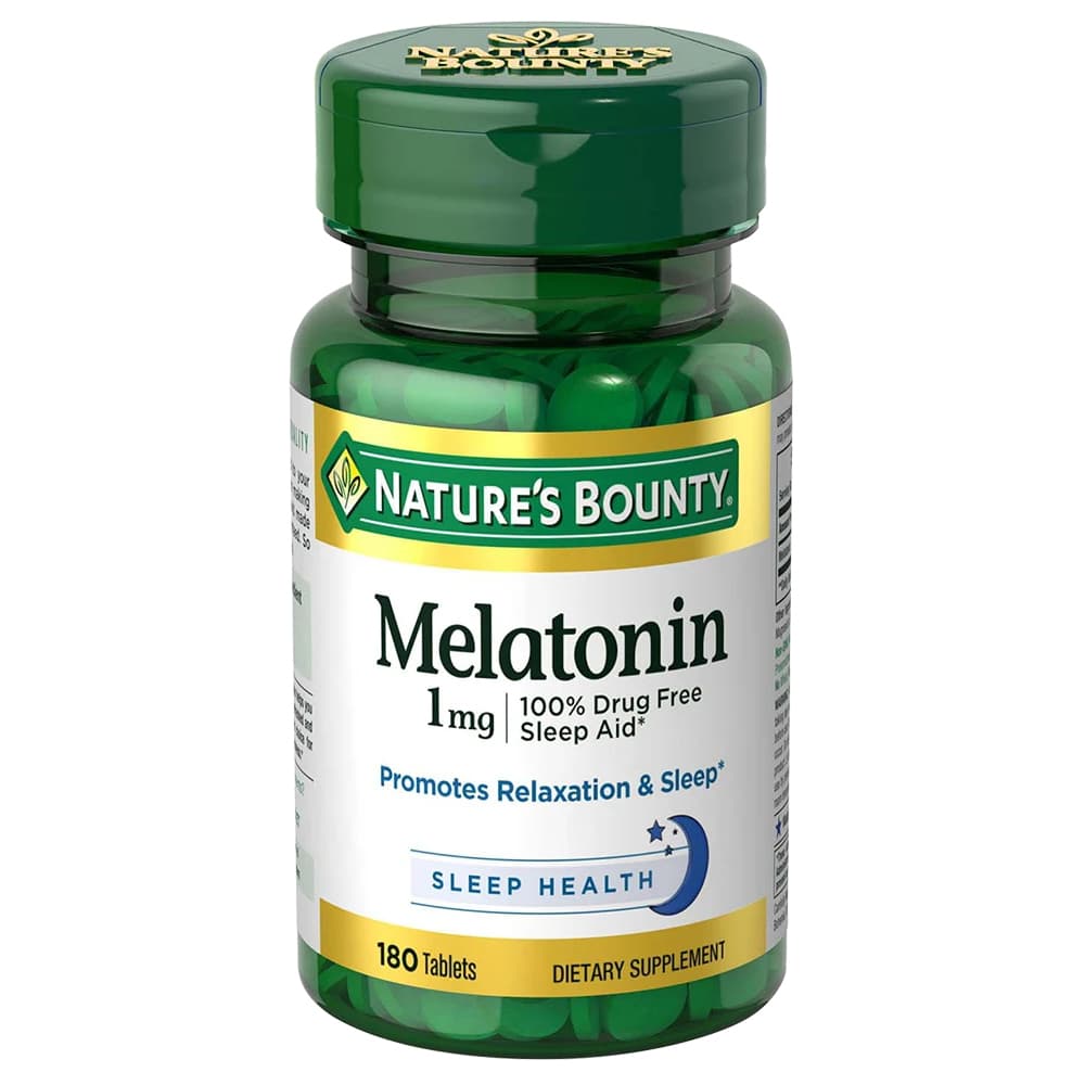 Nature's Bounty Natural Sleep Aid Melatonin Tablet, 1mg - Bottle of 180 - Image 1