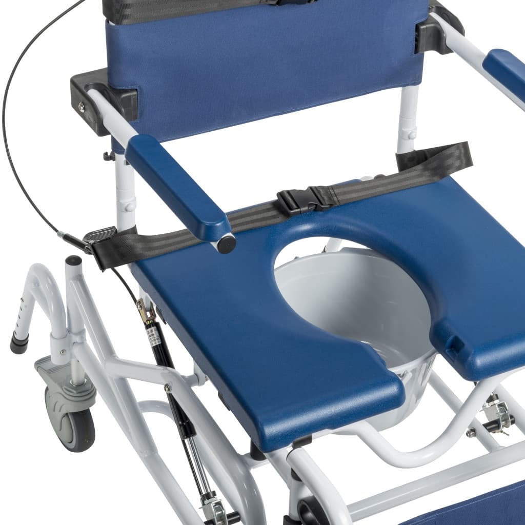Drive Medical Tilting Aluminum Rehab Shower Chair Commode - Image 9